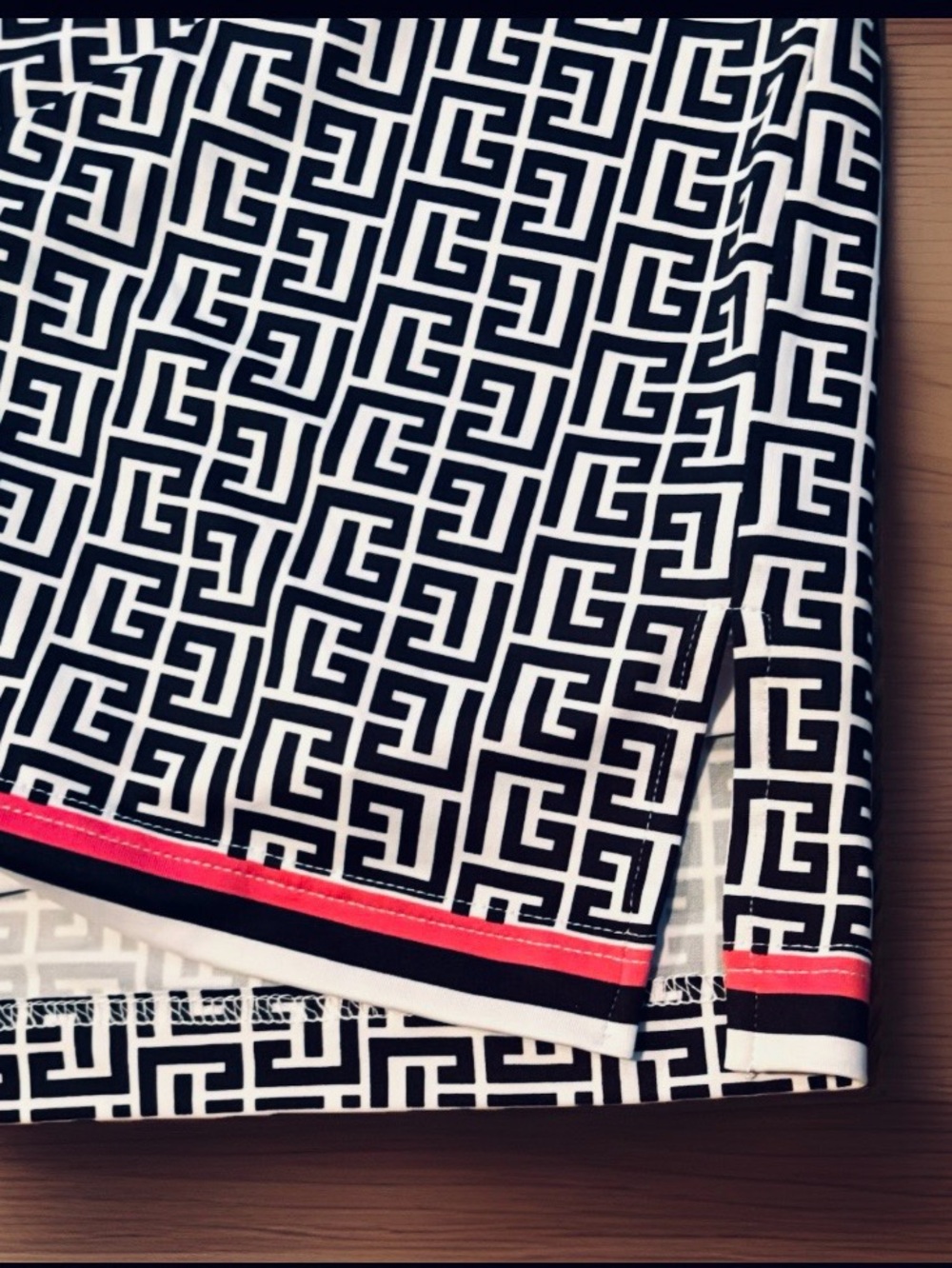Golftini Ebb and Flow Pull-On Stretch Knit Skort Black & White Geometric PrintXL - Picture 10 of 14
